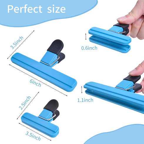 UNIYO 9Pack Large Chip Bag Clips - Assorted Sizes Food Bag Clips Plastic Heavy Seal Grip...