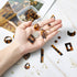Pandahall DIY Resin Acrylic Earrings Making Kit Round Moon Drop Leaf Mottled Acetate Acrylic Statement Earrings Making Set for Bohemian Earrings J...