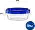 Elegant Disposables Twist Top Deli Containers Food Storage Containers Blue Screw on Lid Reusable Stackable Leakproof Airtight, pack of 10-8 oz con...
