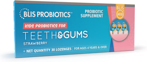 BLIS Probiotics Kids Teeth & Gums Oral Probiotics for Mouth M18, 2.5 Billion Cfu – Mouth Probiotics for Tooth and Gum Health, Kids – Sugar Free Lo...