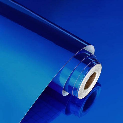 WESTICK Blue Mirror Sticker Sheet Self Adhesive Mirror Wallpaper Peel and Stick Wall Sticker Mirror Contact Paper for Bedroom Kitchen Cabinets App...