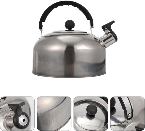 ABOOFAN Whistling Tea Kettle,Stainless Steel 2L Teapot Water Kettle Stovetop Hot Kettle Sound Teapot Hot Water Fast to Boil for Stove Top Silver...