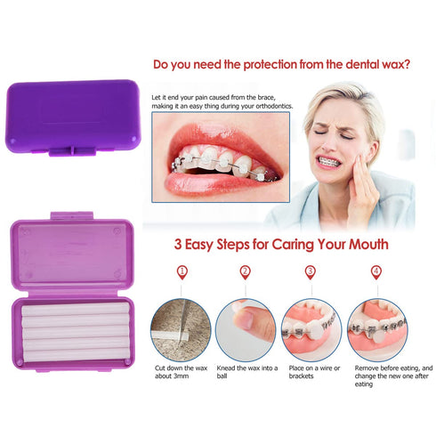 Braces Cleaning Kit for Teeth, Portable Orthodontic Toothbrush Kit Oral Care Dental Travel Kit - Interdental Brush Dental Wax Dental Floss Toothbr...