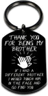 Brother Gifts Keychain for Big & Little Brothers - Anniversary, Valentines Day, Birthday, Christmas Gifts for Men...