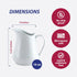 HIC Kitchen Creamer Pitcher with Handle, Fine Porcelain, 16-Ounce...