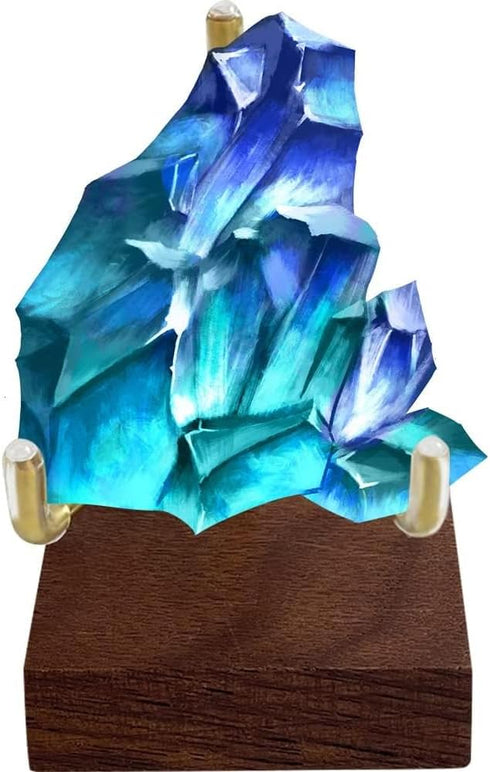 Adjustable Brass Crystal Display Stand with Walnut Base Mineral Specimens Display Stand Rock Display Easel Metal Display Holder for Stones Geodes ...