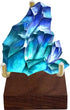 Adjustable Brass Crystal Display Stand with Walnut Base Mineral Specimens Display Stand Rock Display Easel Metal Display Holder for Stones Geodes ...