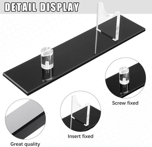 2 Pcs Acrylic Knife Display Stand Fixed Blade Knife Collection Display Stand Holder for Single Knife Rustic Cabin Home Decor (Black Base)...