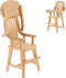 jojofuny Dollhouse Wooden High Chair, Miniature Highchair, Mini House Supplies, Mini Doll Furniture 1:12 Scale Desktop Chair Decoration Accessorie...