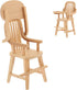 jojofuny Dollhouse Wooden High Chair, Miniature Highchair, Mini House Supplies, Mini Doll Furniture 1:12 Scale Desktop Chair Decoration Accessorie...