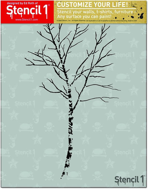Birch Tree Stencil Durable Quality Reusable Stencils for Painting - Create Stencil Crafts and Decor - Decor on Walls Fabric & Furniture Recyclable...