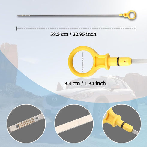 Engine Oil Level Dipstick Indicator Compatible for Mazda CX-9 2007-15 Mazda 6 2009-13,Ford Edge Explorer Flex Taurus,Lincoln Continental MKS MKT M...
