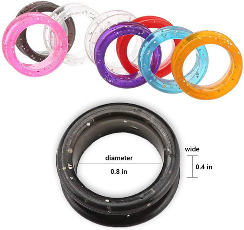 Soft Silicone Scissors Finger Rings, 16Pcs Dog Grooming Pet Shears Ring Grips Inserts Finger Protector Ring Accessories for Hair Cutting Barber Sc...
