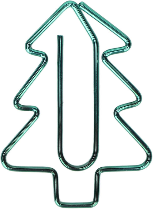 Tree Shaped Paper Clips,100Pcs Mini Cute Hollow Paperclips Electroplated Metal Office Clips for Document Sorting Organizing...