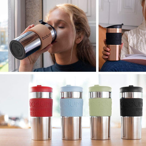 Bodum 11068-01 Vacuum Travel Mug, 0.35 L - Small, Black 1 Count (Pack of 1)...