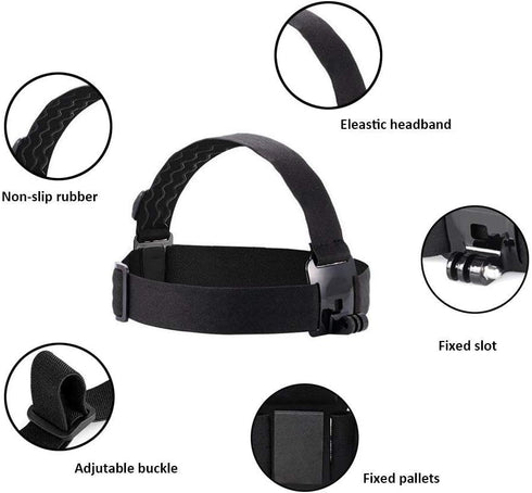 4 in 1 Chest Strap and Head Mount for Gopro Hero 12, 11, 10, AKASO EK7000, Brave 4, V50, Dragon Touch, WOLFANG Action Cameras...