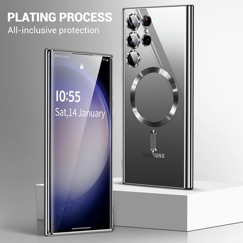 for Samsung Galaxy S24 Ultra Case?Only?.Magnetic Cover for S24 Ultra. Glossy Slim Thin Soft funda capa para for Galaxy S24 Ultra 6.8 inch.Compatib...