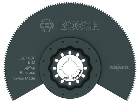 BOSCH OSL400F 1-Piece 4 In. Starlock Oscillating Multi Tool All Purpose Bi-Metal Segmented Saw Blade for Applications in Wood, Wood with Nails, Dr...