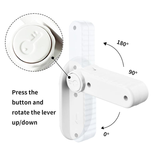 Childproof Door Lever Lock Prevents Toddlers Pets from Opening Doors, No Drill Tool Needed Easy to Instal, Child Safety Locks for Doors, Windows, ...