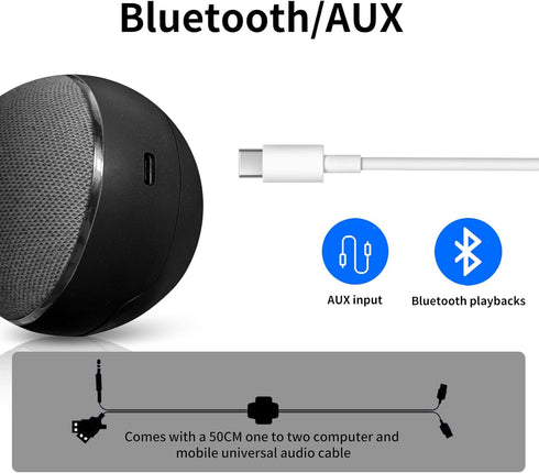 Portable Bluetooth Speaker - 360°HD Sound, Bluetooth 5.3,/TWS Stereo Sound/Magnetic for Speaker/Great bass quality/15H Playtime/TWS Pairing/for Ho...