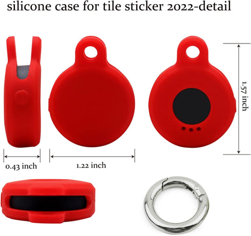 Case for Tile Sticker (2022) 2-Pack. Small Bluetooth Tracker Cover,Remote Finder and Item Locator,Cat Collar Accessories,Shockproof Phone Finder H...