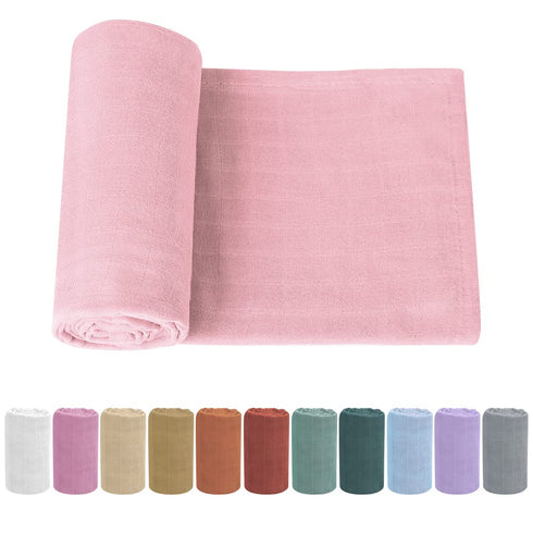 Newborn Baby Swaddle Blanket Unisex Swaddle Wrap Soft Silky Muslin Swaddle Blankets Neutral Receiving Blanket for Newborn Boys and Girls Large 47 ...