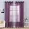 MIULEE 2 Panels Solid Color Plum Purple Sheer Curtains Elegant Grommet Window Voile Panels/Drapes/Treatment for Bedroom Living Room (54X84 Inch?Pl...