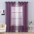 MIULEE 2 Panels Solid Color Plum Purple Sheer Curtains Elegant Grommet Window Voile Panels/Drapes/Treatment for Bedroom Living Room (54X84 Inch?Pl...
