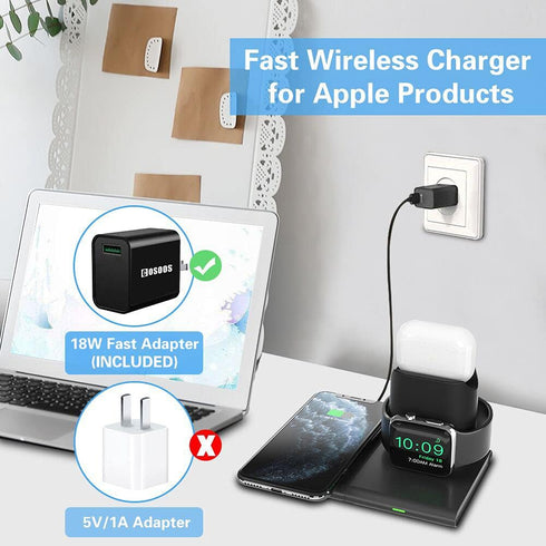 COSOOS Wireless Charger, Wireless Charging Pad for iPhone 15 Pro Max, 14 Pro,14 Plus,14, 13,12 Pro,12/11 Pro Max/X/XS/XR/8 Plus, iWatch 8/7/6/5/4/...