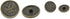 Bezelry Two-Headed Eagle Metal Shank Double Blazer Button Set. 6 Pcs of 25mm, 8 Pcs of 18mm (Antique Brass)...