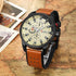 CURREN Men's Sports Waterproof Leather Strap Wrist Watch 8250 (yellow)...