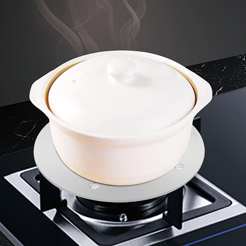 Heat Conduction Plate for Gas Stove,Heat Diffuser Stainless Steel Induction Adapter Plate Removable Handle, Coffee Milk Cookware Induction Hob Hea...