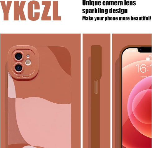 YKCZL Compatible with iPhone 11 Case 6.1 Inch, Cute Painted Art Full Camera Lens Protective Slim Soft Shockproof Phone Case for Women Girl-Brown...