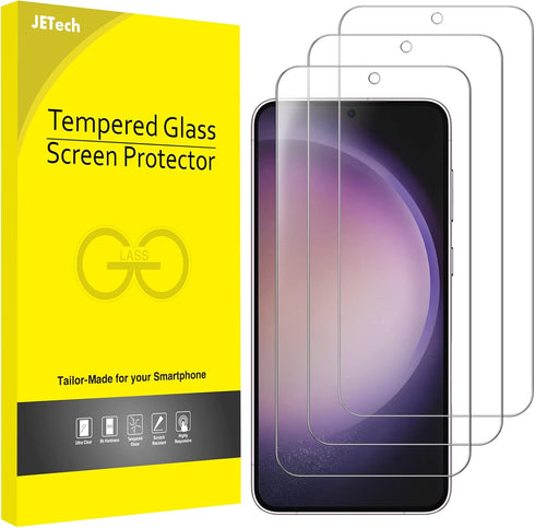 JETech Screen Protector for Samsung Galaxy S23+ / S23 Plus 5G 6.6-Inch, Tempered Glass Film, Fingerprint ID Compatible, HD Clear, 3-Pack...