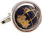 Globe Map Earth Really Spins Pair Cufflinks in a Presentation Gift Box & Polishing Cloth...