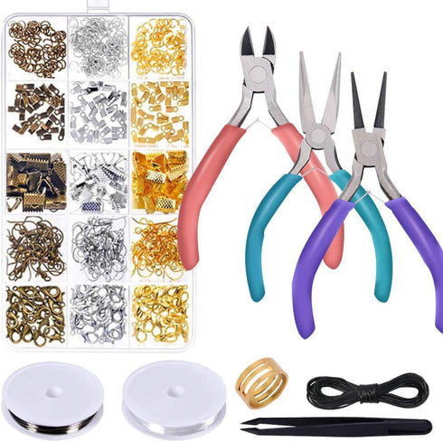 Anezus Jewelry Repair Kit with Jewelry Pliers, Jewelry Making Tools, Beading String and Jewelry Making Supplies for Jewelry Repair, Jewelry Making...
