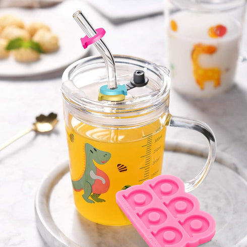Super Glossy Straw Topper Resin Molds Circle Shape Silicone Molds for Straws Attachment DIY Epoxy Resin Casting Mold Craft...