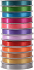 3/8 inch Satin Ribbons Assorted Colors (Solid Bright)...