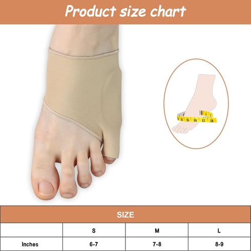 Bunion Relief Sleeve - Toe Splint and Pinky Toe Separator for Men and Women - Toe Spacer Socks - Elastic Cushions with Silicone Pads for Comfort a...