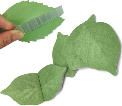 5 Packs Green Leaf-Shaped Sticky Notes Stickers Removable Self-Stick Notes Scratch Pads for Desk Office School Memos...