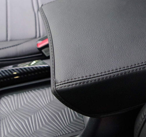 KUST Behave Car Armrest Cover Saver,1 Piece Armrest Cover Fit for Honda CRV 2017-2021 Central Console Armrest Box CRV Black with Black Stitches...