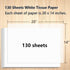 130 Sheets 20"x14" White Wrapping Tissue Paper Bulk for Gift Bags Christmas Weddings Birthday Arts Craft Party Decoration...