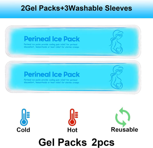 Reusable Perineal Cooling Pad for Postpartum & Hemorrhoid Pain Relief,Hot and Cold Pads for Postpartum Essentials, Hot & Cold Packs for Women Afte...