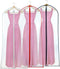 HANGERWORLD 72inch Long Dress Bag Garment Protector Covers - Pack of 3, Showerproof Clear PEVA Plastic, Mixed Color Trim...