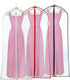 HANGERWORLD 72inch Long Dress Bag Garment Protector Covers - Pack of 3, Showerproof Clear PEVA Plastic, Mixed Color Trim...