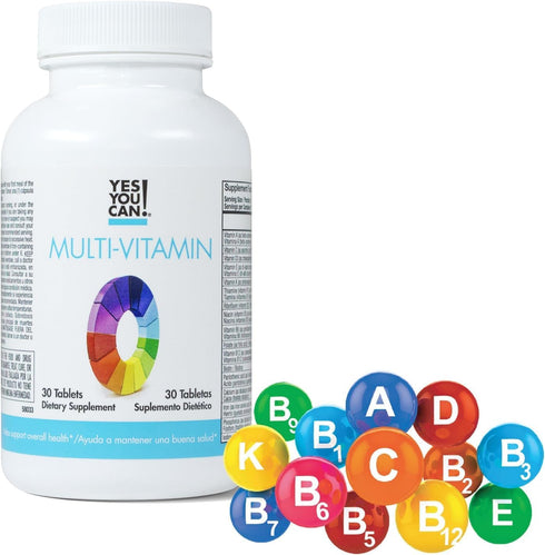 Yes You Can! Daily Multivitamins for Men and Women - Helps Assist Overall Health & Well-being, Contains Antioxidants, Rich in Vitamin A, B, C & E ...