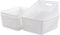 Plastic 8 L Storage Baskets, Medium Kitchen Baskets, White, 4 Packs...