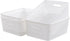 Plastic 8 L Storage Baskets, Medium Kitchen Baskets, White, 4 Packs...