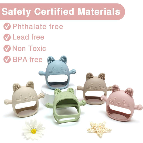 Baby Teething Toys, No Drop Teething Toys for Babies 0-6 Months, Baby Chew Toys for Teething Relief, Hand Teethers for Babies, Great Baby Shower G...