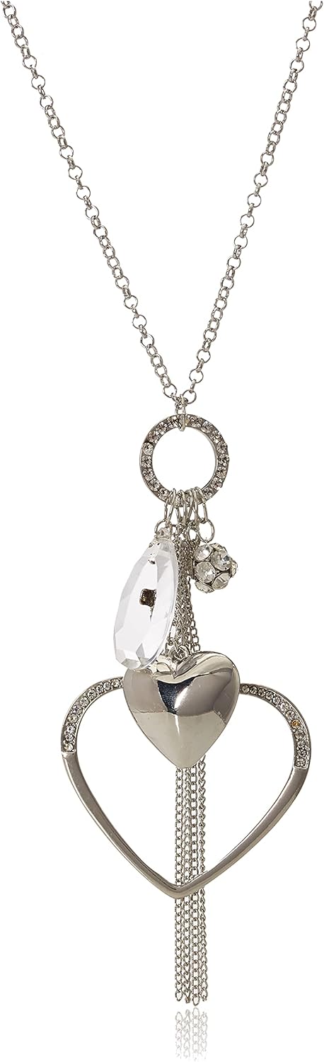 GUESS Basic Large Open Heart Charm Pendant Necklace...